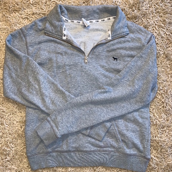 PINK Victoria's Secret Sweaters - PINK Victoria's Secret Quarter Zip Pullover